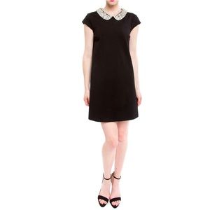 Julie Brown Jeweled Neck Meredith Dress Black P